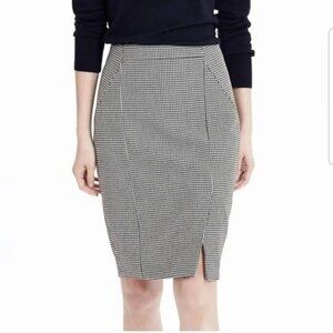 BANANA REPUBLIC Blk/White Houndstooth Pencil Skirt 6 - EUC